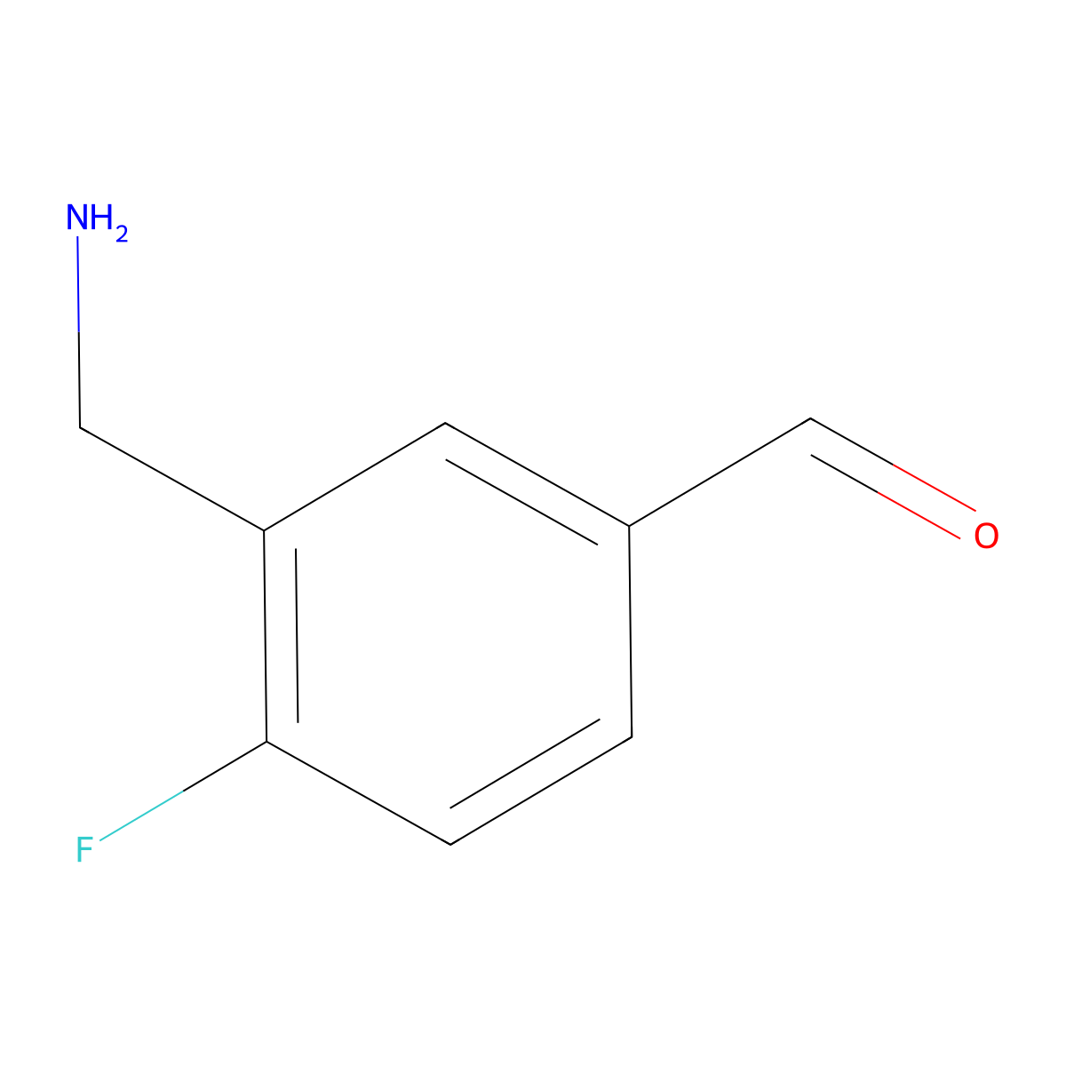 3-(Aminomethyl)-4-fluorobenzaldehyde molecular structure, CAS 771573-95-6