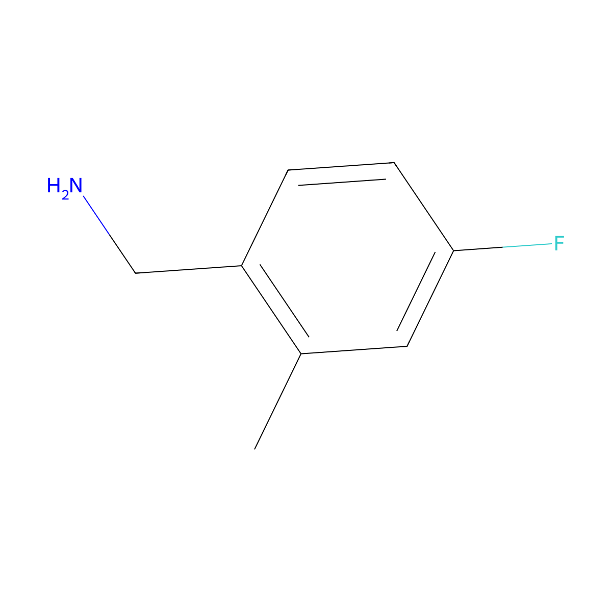 4-Fluoro-2-methylbenzylamine molecular structure, CAS 771574-00-6