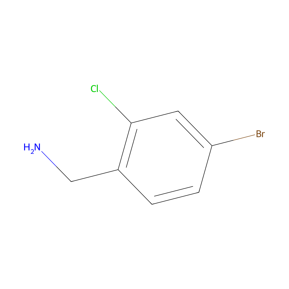 (4-Bromo-2-chlorophenyl)methanamine molecular structure, CAS 771574-32-4