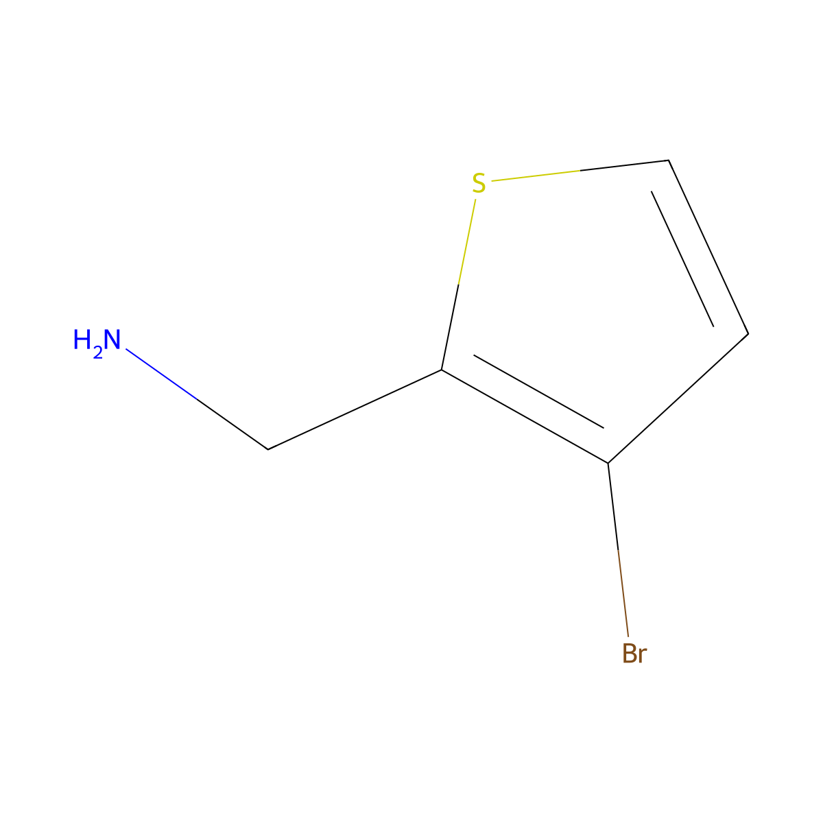 (3-Bromothiophen-2-yl)methanamine molecular structure, CAS 771574-41-5