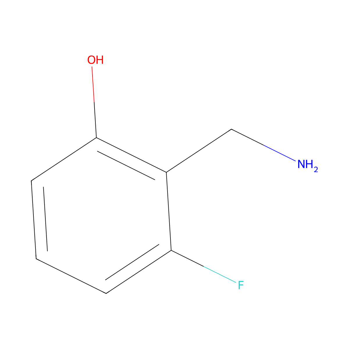 2-(Aminomethyl)-3-fluorophenol molecular structure, CAS 771574-53-9