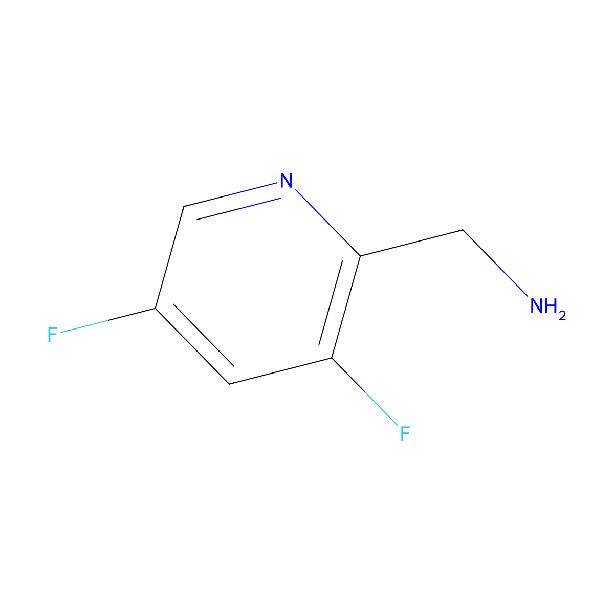 (3,5-Difluoropyridin-2-YL)methanamine molecular structure, CAS 771574-56-2