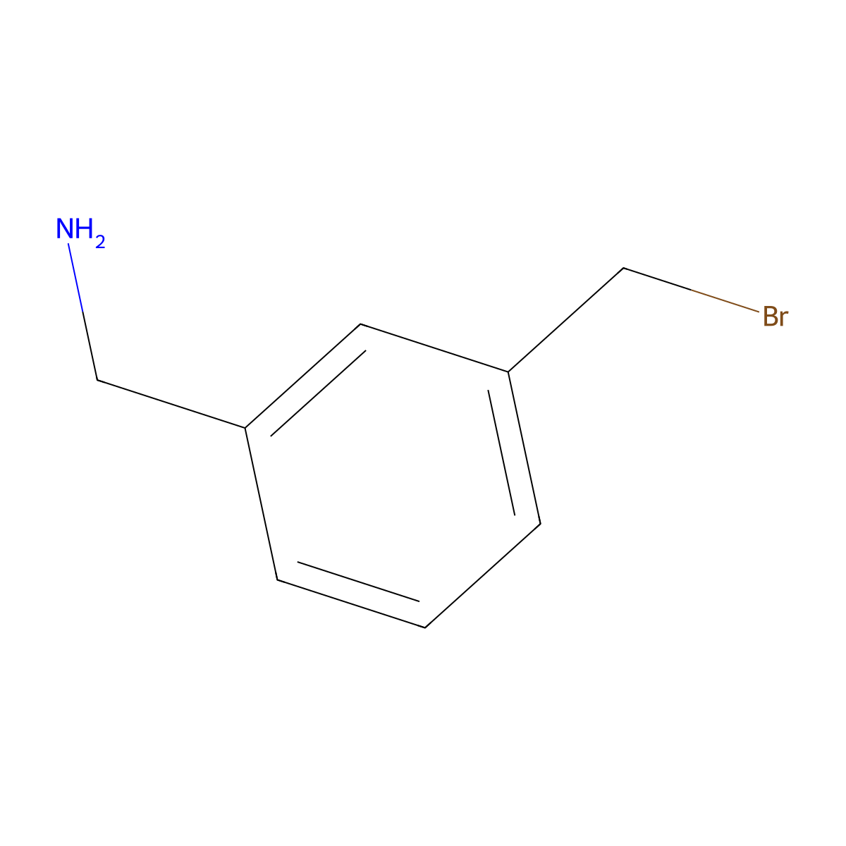 (3-(Bromomethyl)phenyl)methanamine molecular structure, CAS 771579-16-9
