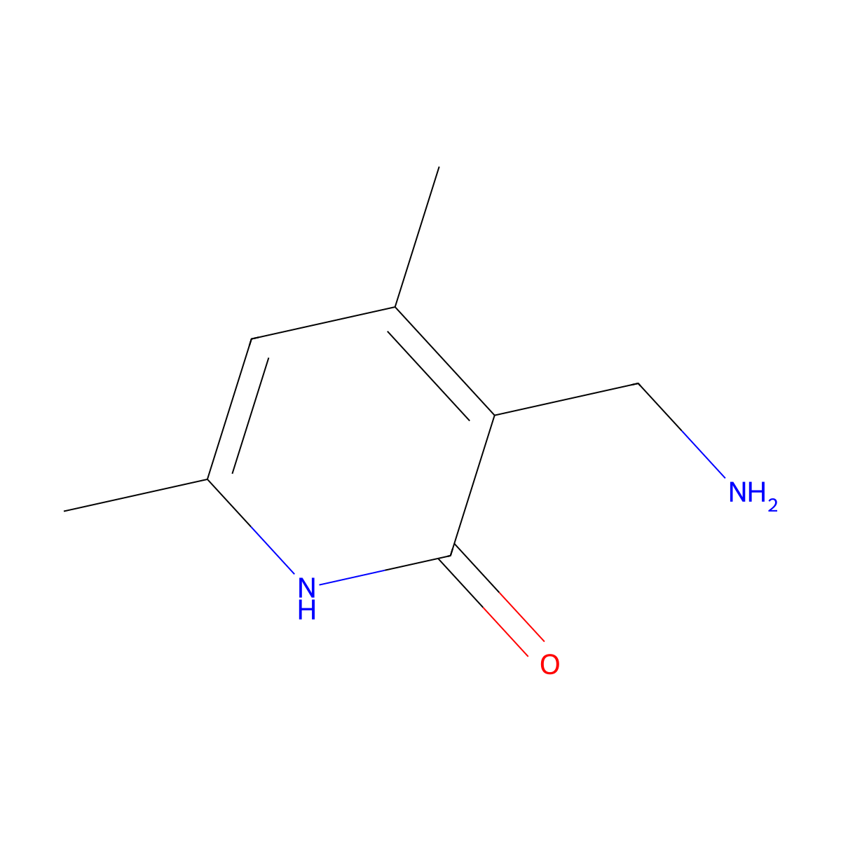 3-(Aminomethyl)-4,6-dimethyl-1,2-dihydropyridin-2-one molecular structure, CAS 771579-27-2