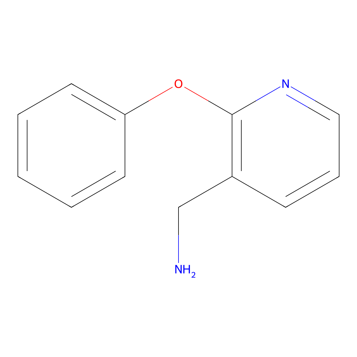 (2-Phenoxypyridin-3-yl)methanamine molecular structure, CAS 771579-31-8