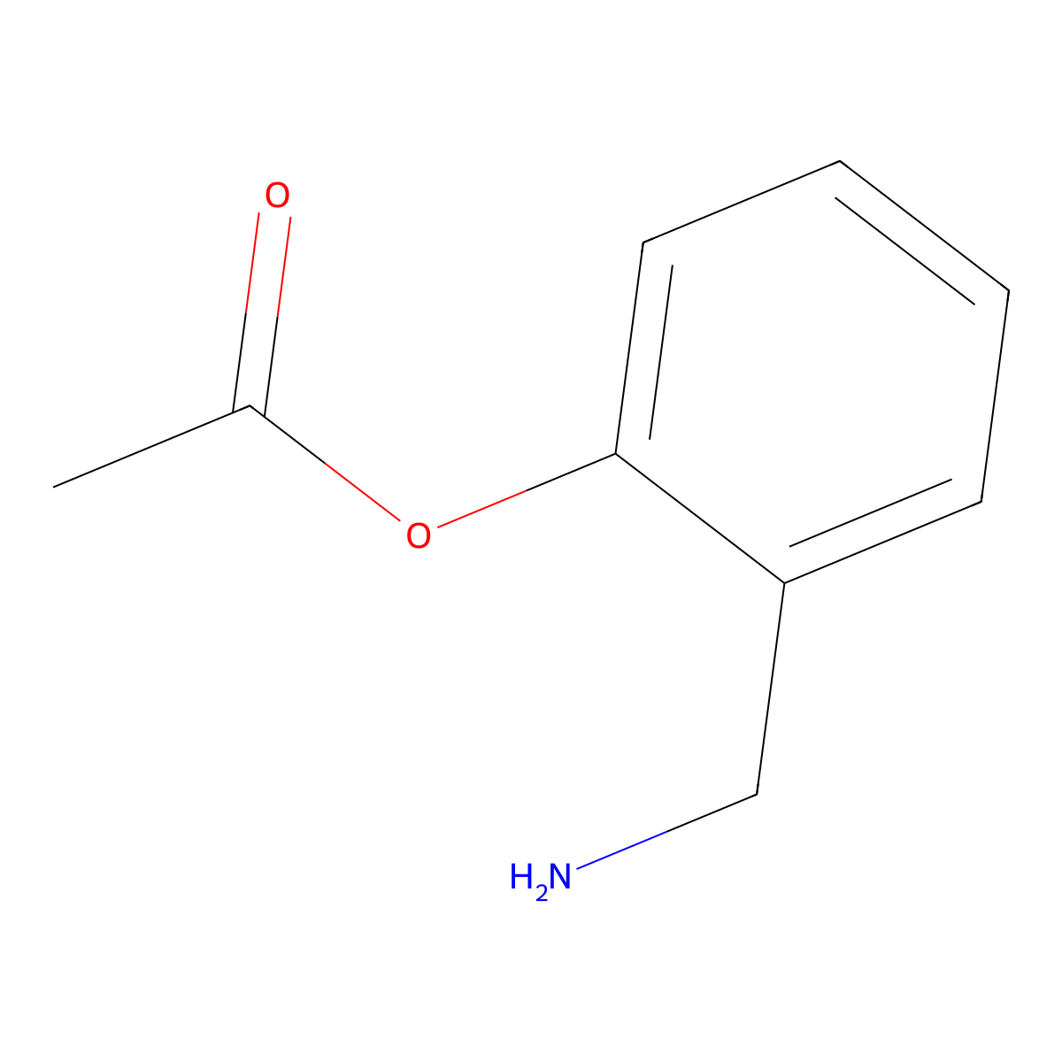 2-(Aminomethyl)phenyl acetate molecular structure, CAS 771579-37-4