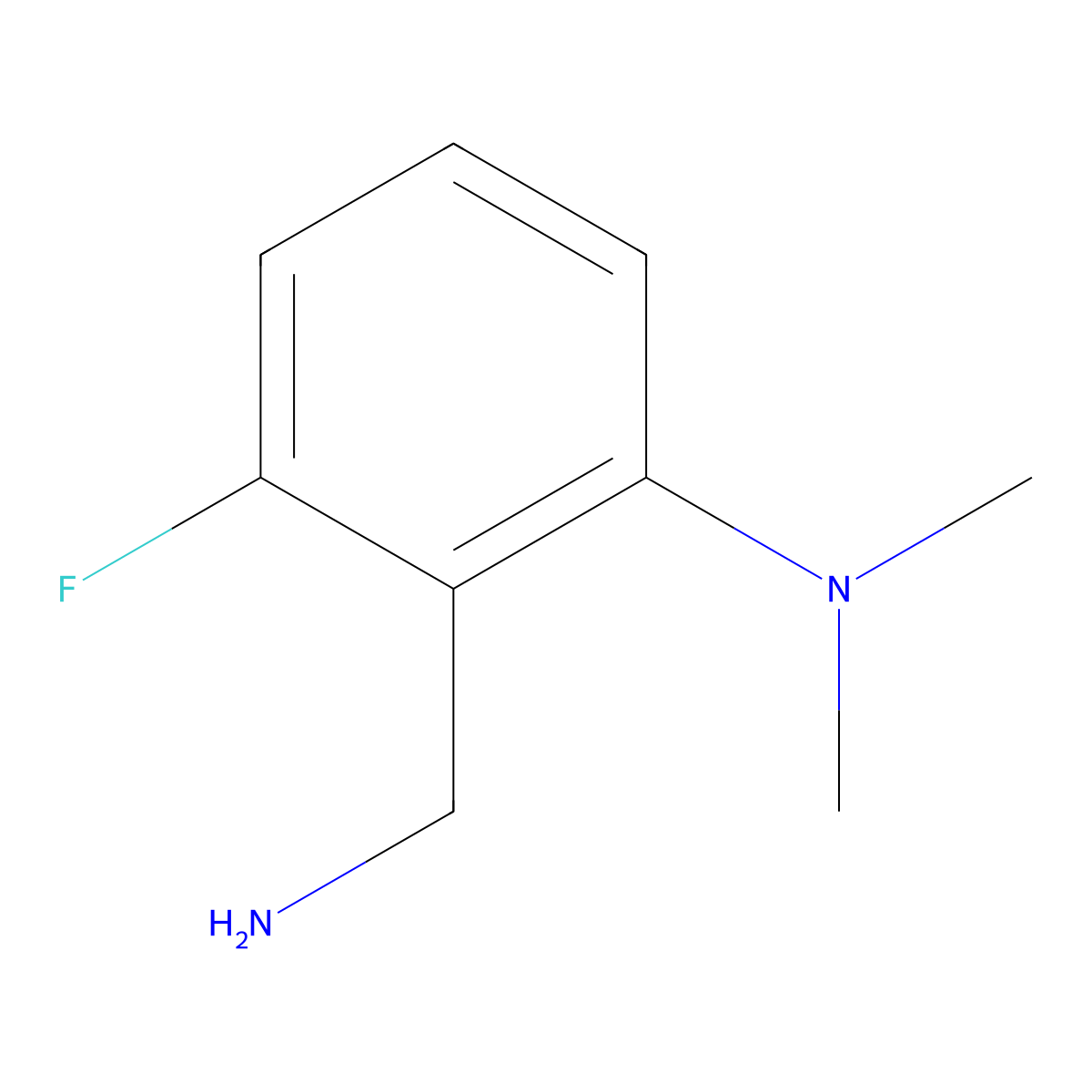 2-(aminomethyl)-3-fluoro-N,N-dimethylaniline molecular structure, CAS 771579-75-0