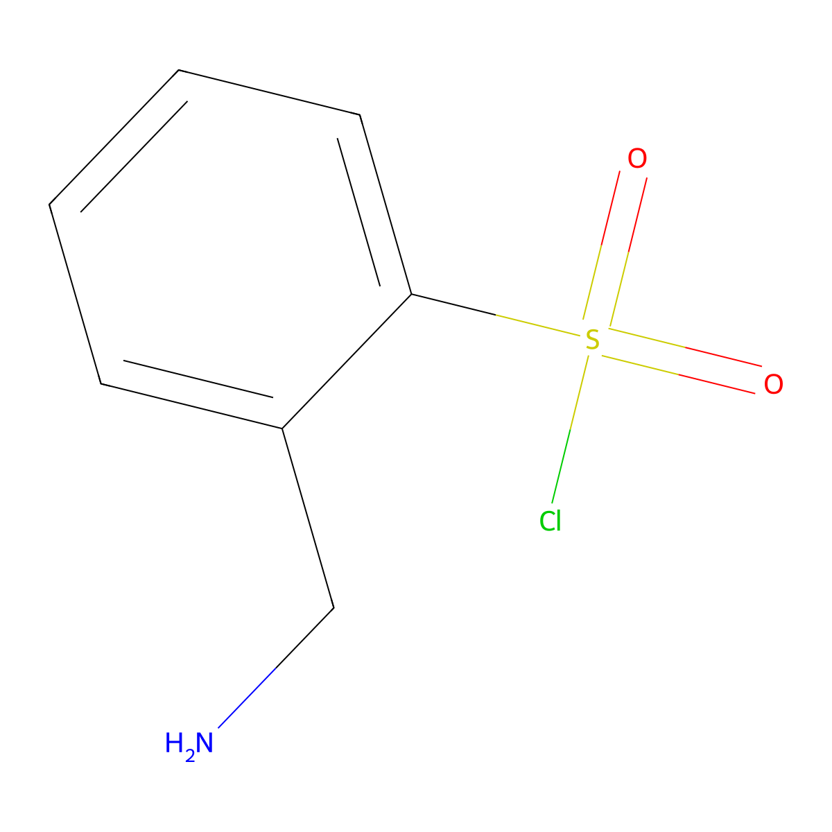 2-(Aminomethyl)benzene-1-sulfonyl chloride molecular structure, CAS 771579-81-8