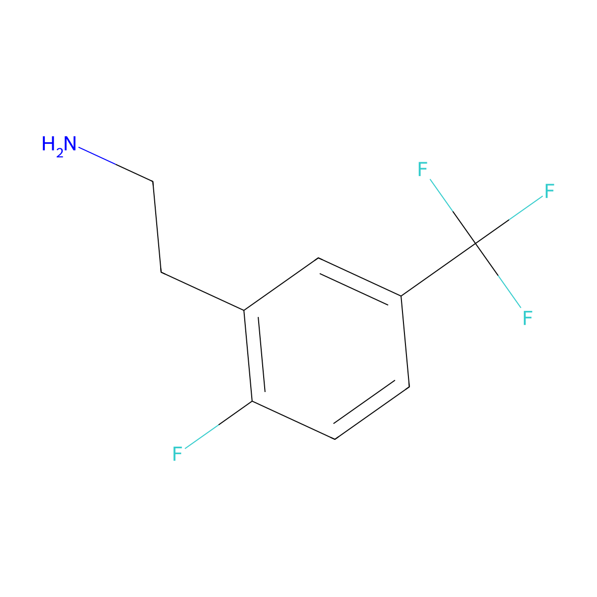 2-(2-Fluoro-5-(trifluoromethyl)phenyl)ethanamine molecular structure, CAS 771580-10-0