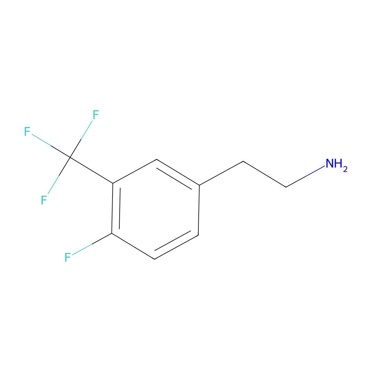 2-(4-Fluoro-3-trifluoromethylphenyl)ethylamine molecular structure, CAS 771580-12-2