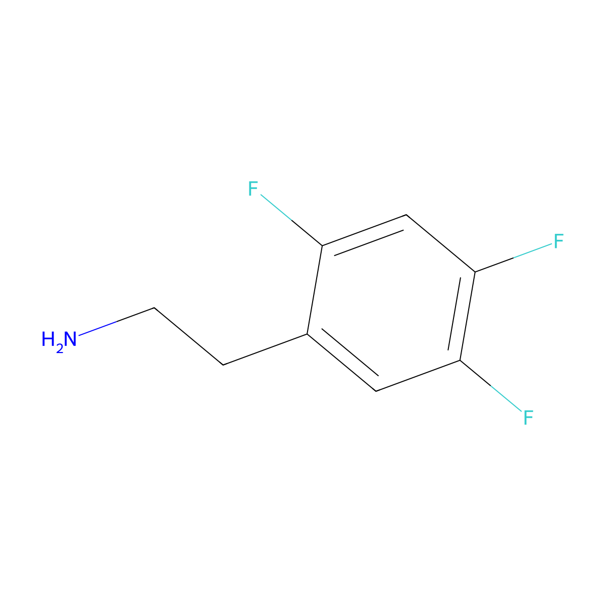 2,4,5-Trifluorobenzeneethanamine molecular structure, CAS 771580-15-5