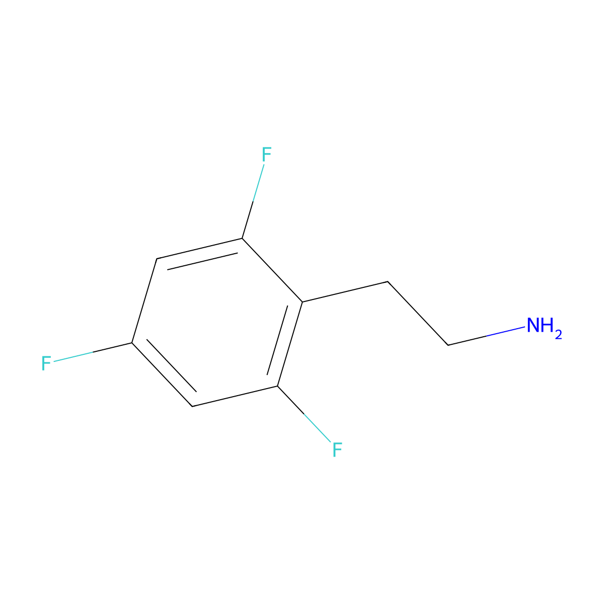 2-(2,4,6-Trifluorophenyl)ethan-1-amine molecular structure, CAS 771580-16-6