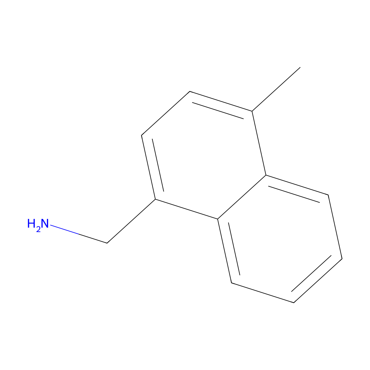 (4-Methylnaphthalen-1-yl)methanamine molecular structure, CAS 771580-36-0