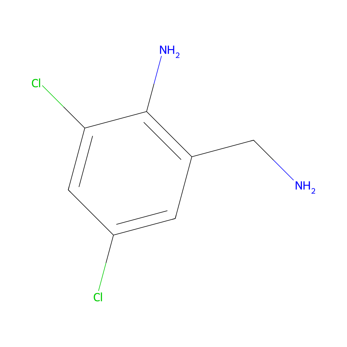 2-Amino-3,5-dichloro-benzylamine molecular structure, CAS 771580-69-9