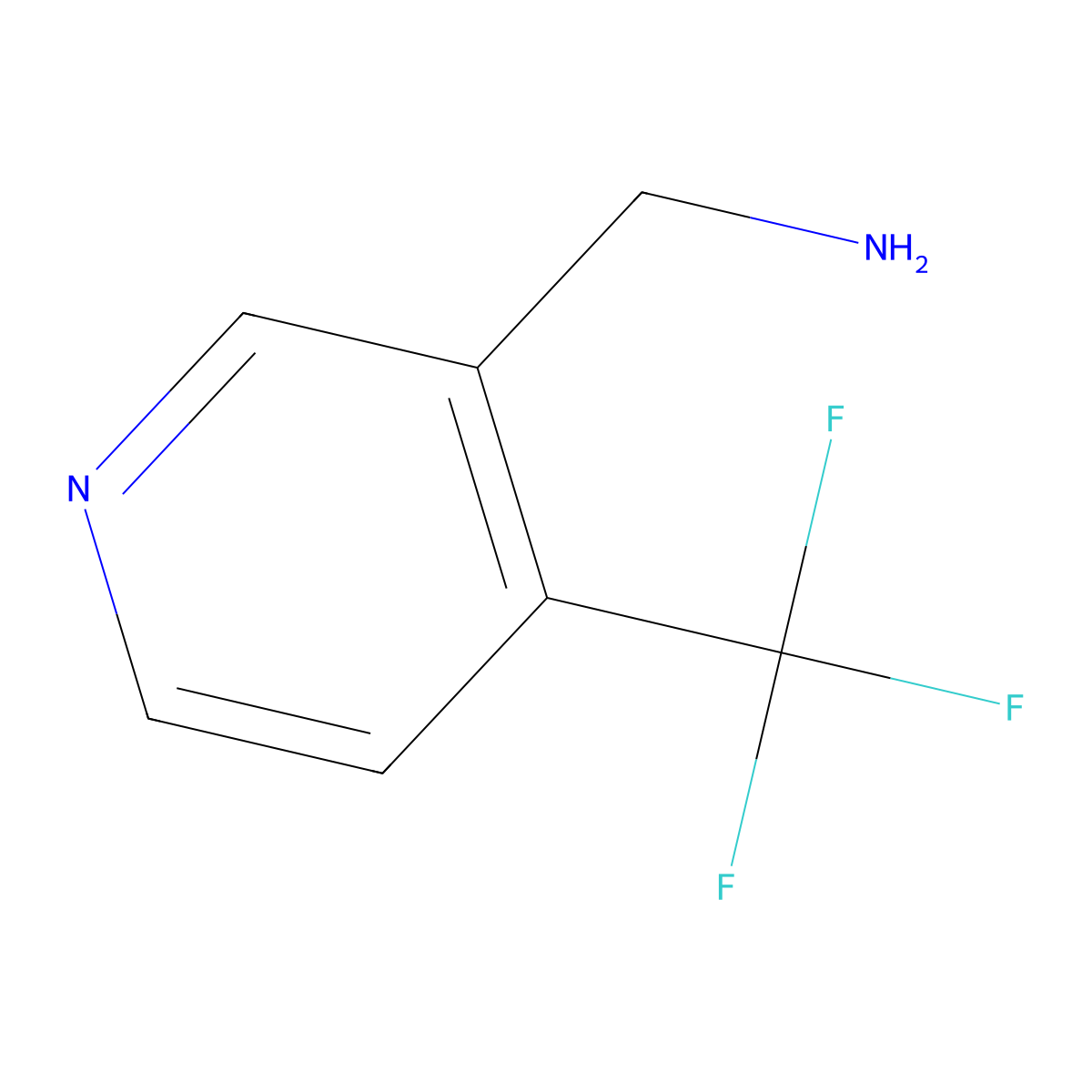 [4-(Trifluoromethyl)pyridine-3-yl]methylamine molecular structure, CAS 771580-70-2