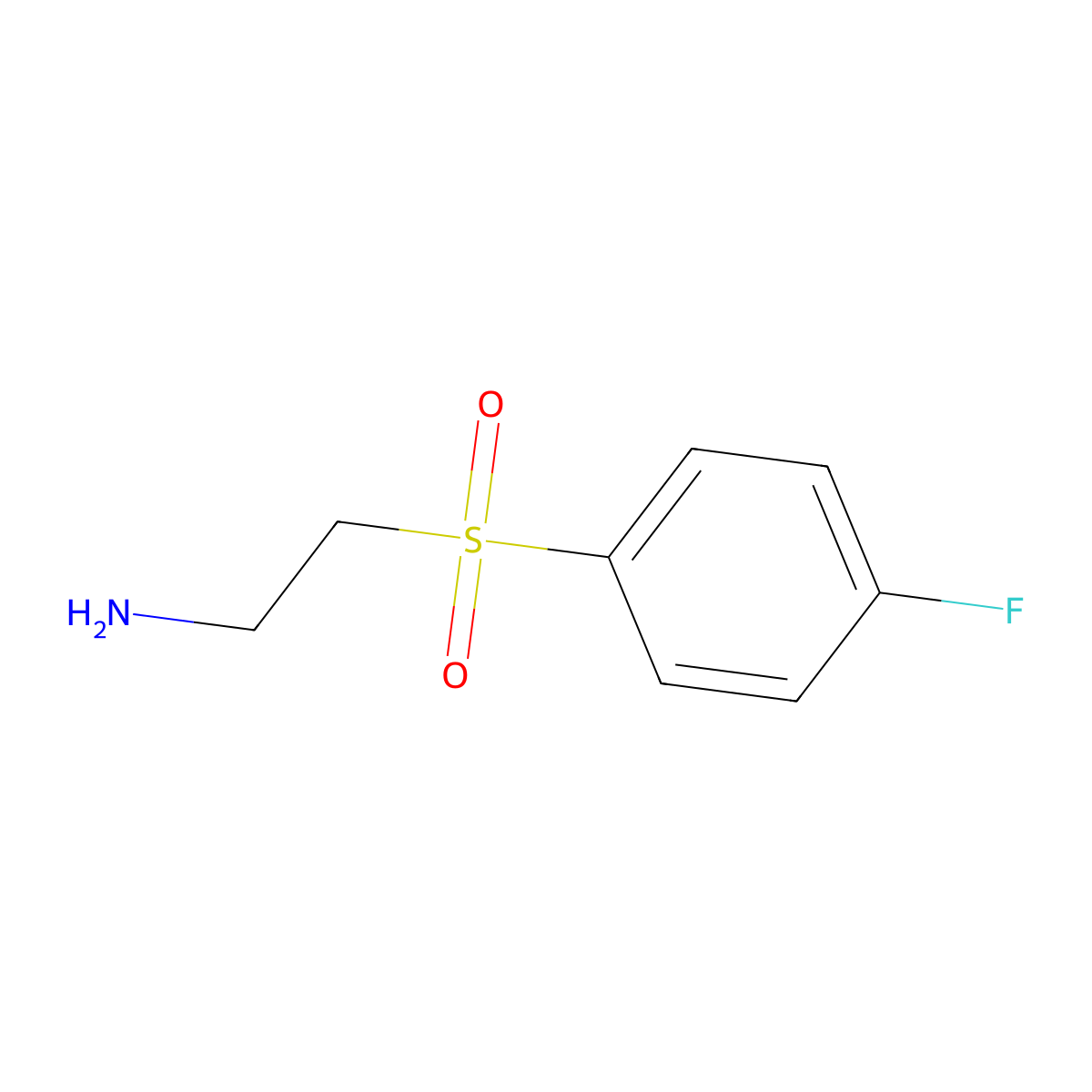 2-[(4-Fluorophenyl)sulfonyl]ethanamine molecular structure, CAS 771580-87-1