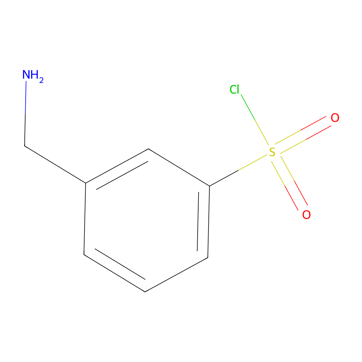 3-(Aminomethyl)benzene-1-sulfonyl chloride molecular structure, CAS 771580-95-1