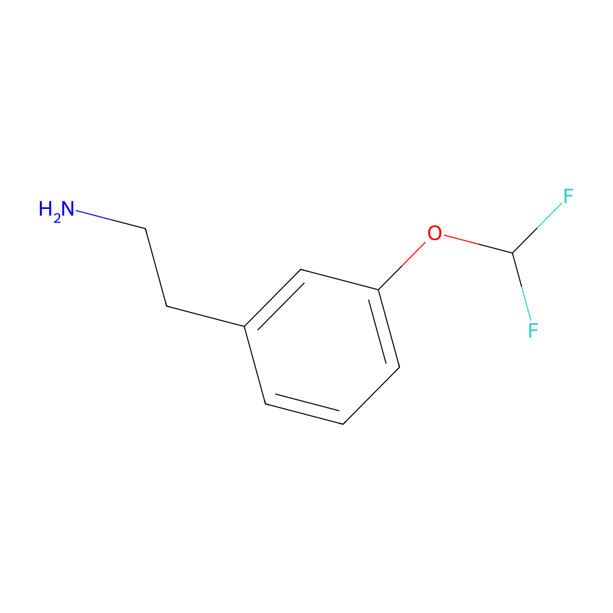 2-(3-(Difluoromethoxy)phenyl)ethanamine molecular structure, CAS 771581-13-6