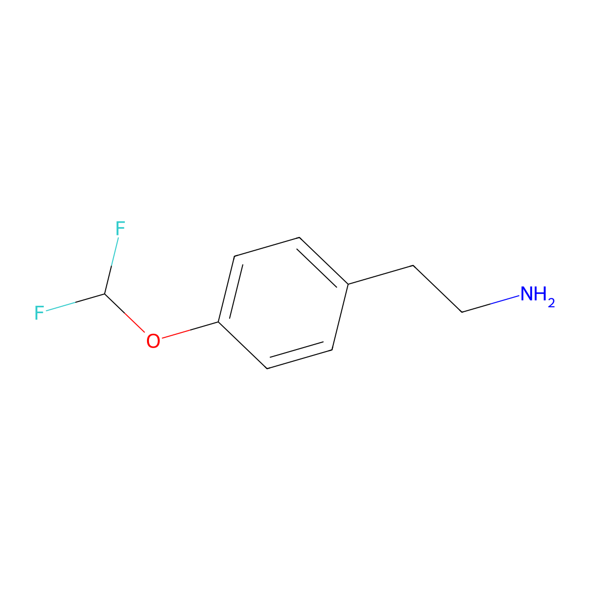 2-(4-(Difluoromethoxy)phenyl)ethan-1-amine molecular structure, CAS 771581-14-7
