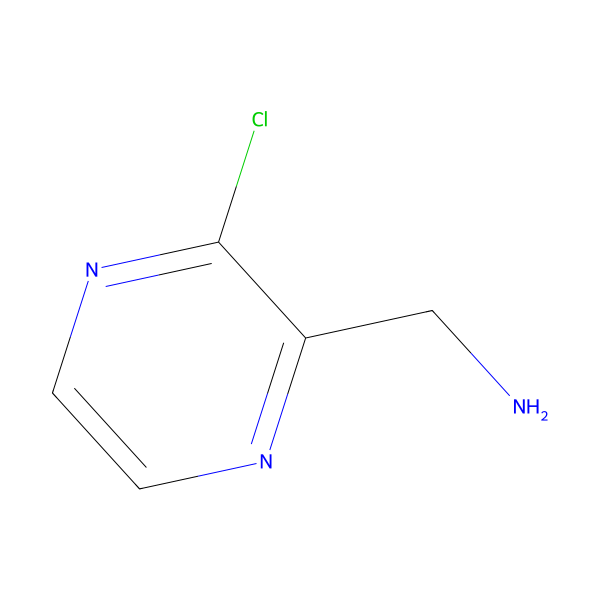 (3-Chloropyrazin-2-yl)methanamine molecular structure, CAS 771581-15-8