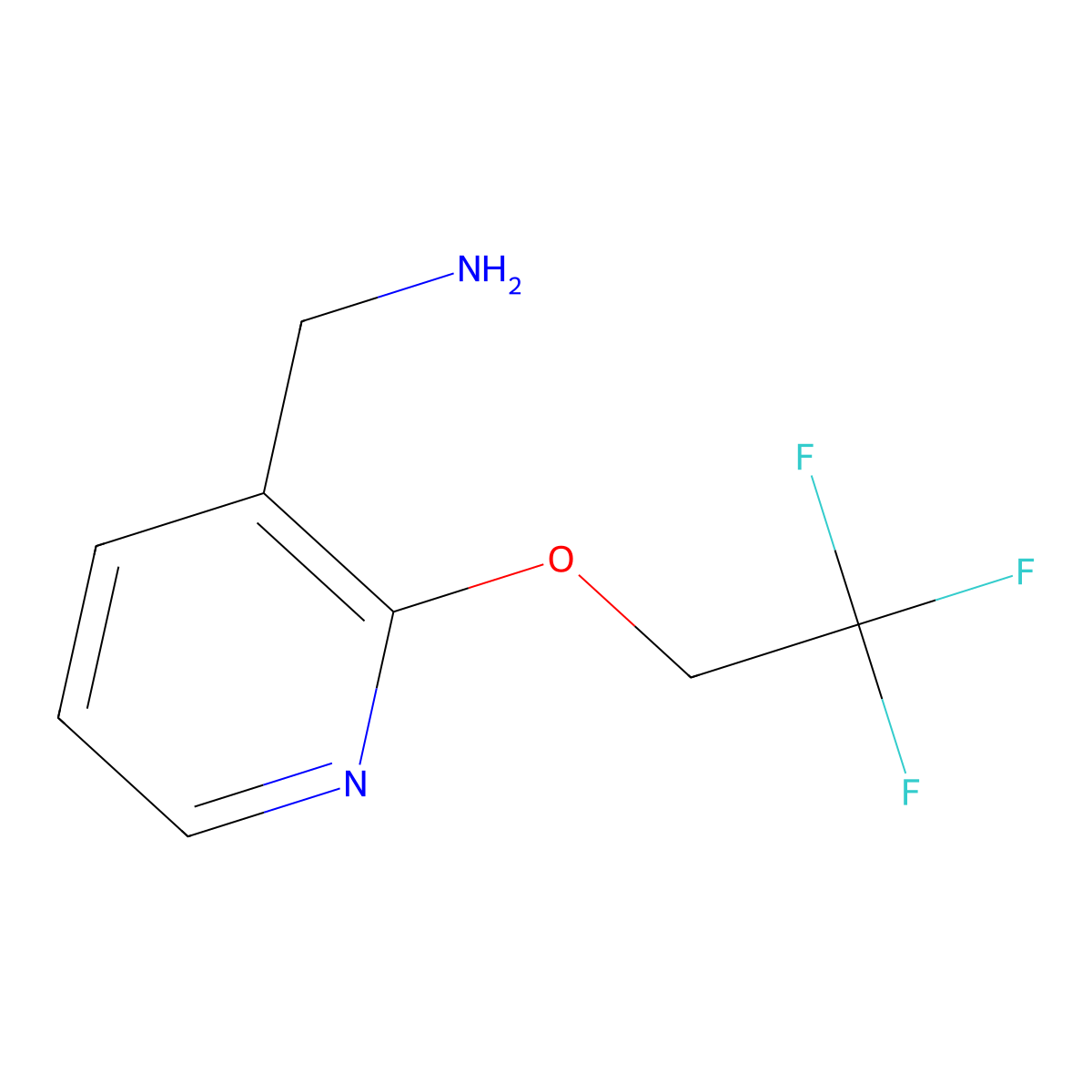 2-(2,2,2-Trifluoroethoxy)-3-pyridinemethanamine molecular structure, CAS 771581-20-5