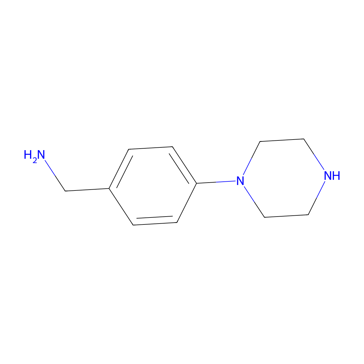 [4-(Piperazin-1-yl)phenyl]methanamine molecular structure, CAS 771581-48-7