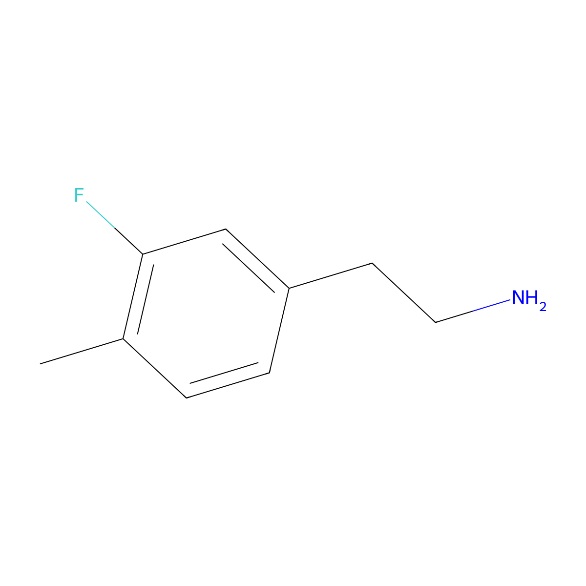 2-(3-Fluoro-4-methylphenyl)ethanamine molecular structure, CAS 771581-56-7