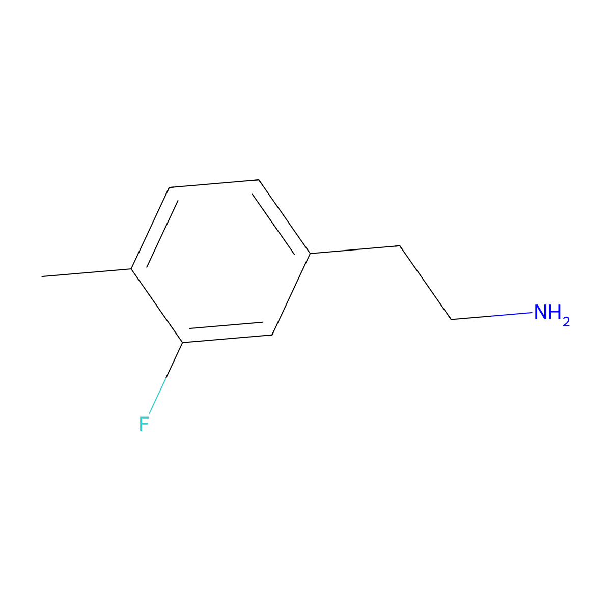 2-(3-Fluoro-4-methylphenyl)ethanamine molecular structure, CAS 771581-56-7