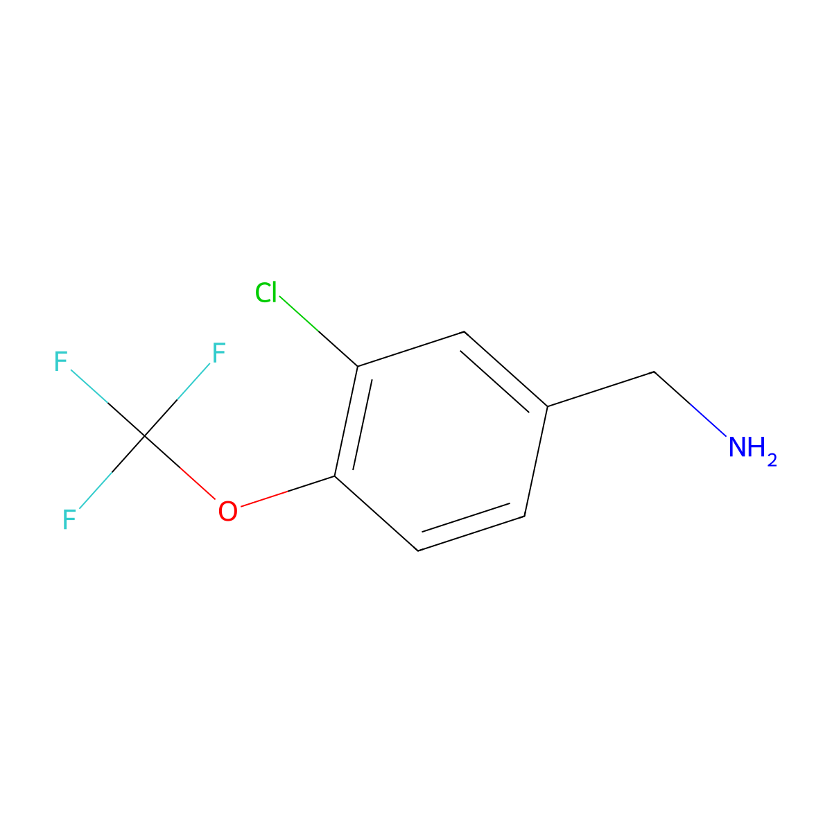 1-[3-Chloro-4-(trifluoromethoxy)phenyl]methanamine molecular structure, CAS 771581-60-3