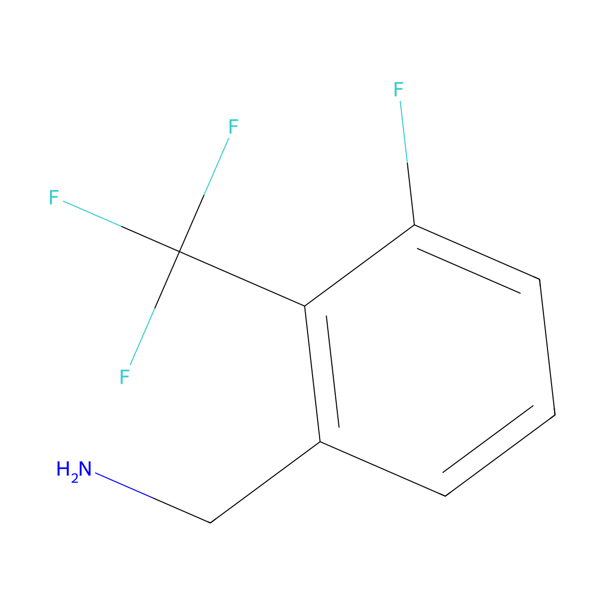 3-Fluoro-2-(trifluoromethyl)benzenemethanamine molecular structure, CAS 771581-62-5