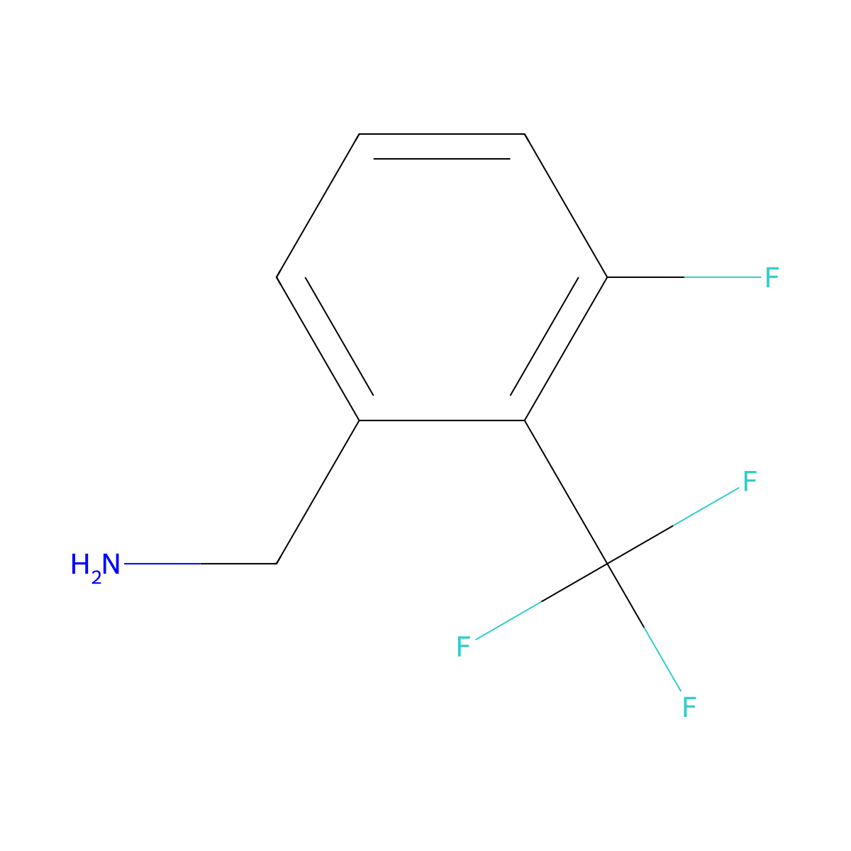 3-Fluoro-2-(trifluoromethyl)benzenemethanamine molecular structure, CAS 771581-62-5