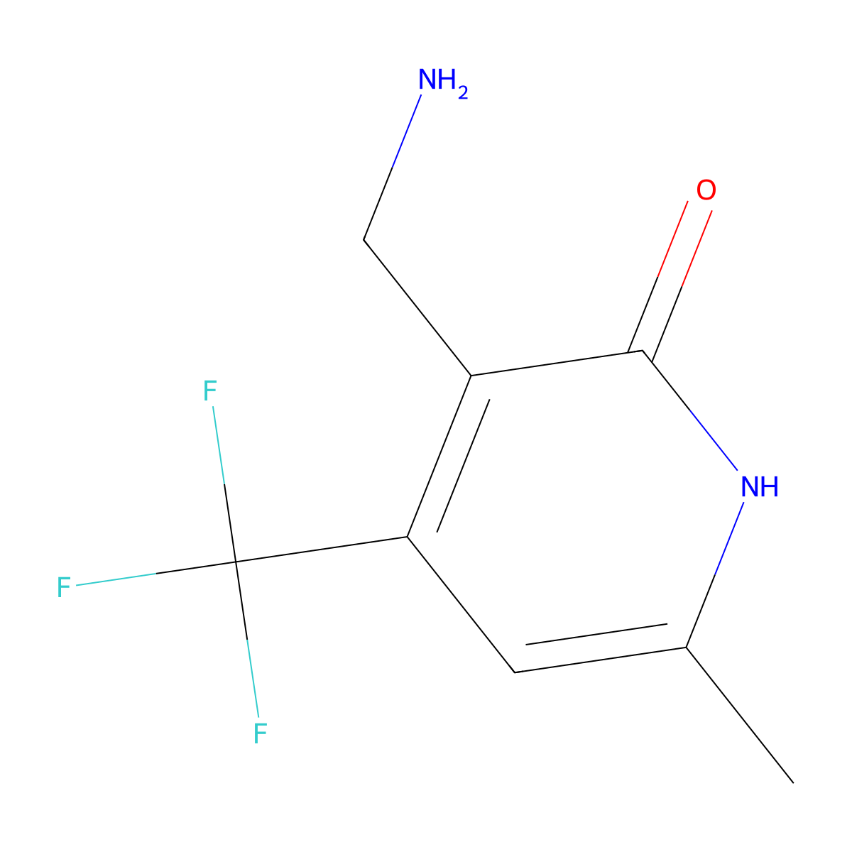 3-(Aminomethyl)-6-methyl-4-(trifluoromethyl)-2(1h)-pyridinone molecular structure, CAS 771581-72-7