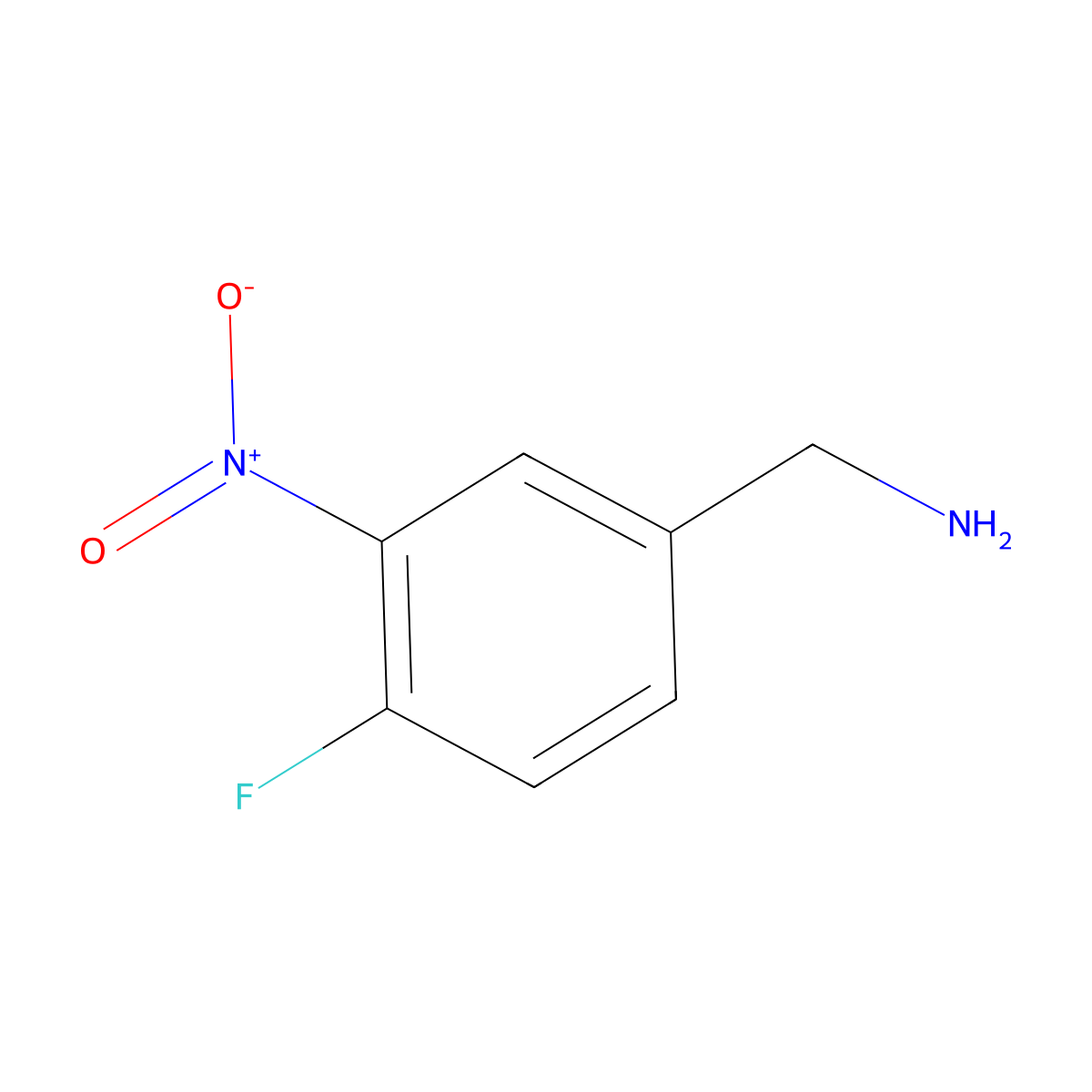 (4-Fluoro-3-nitrophenyl)methanamine molecular structure, CAS 771581-73-8