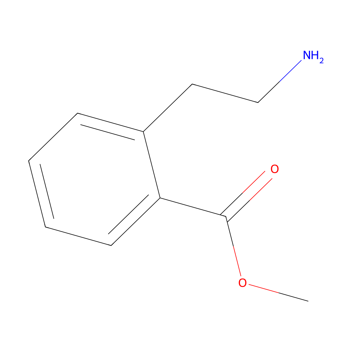 Methyl 2-(2-aminoethyl)benzoate molecular structure, CAS 771581-77-2