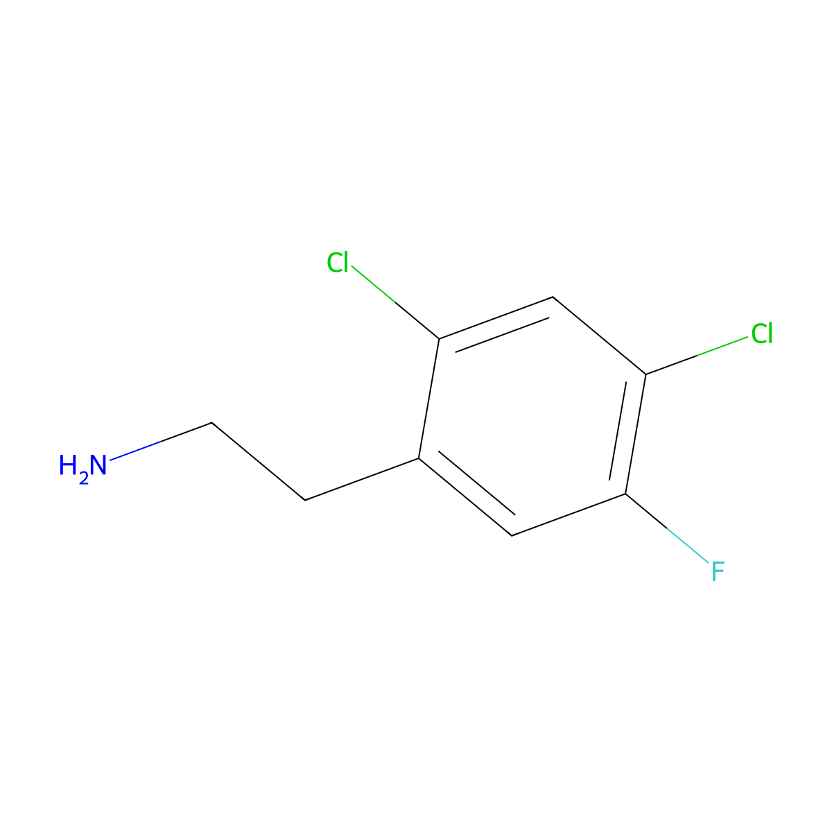2-(2,4-Dichloro-5-fluorophenyl)ethan-1-amine molecular structure, CAS 771581-89-6