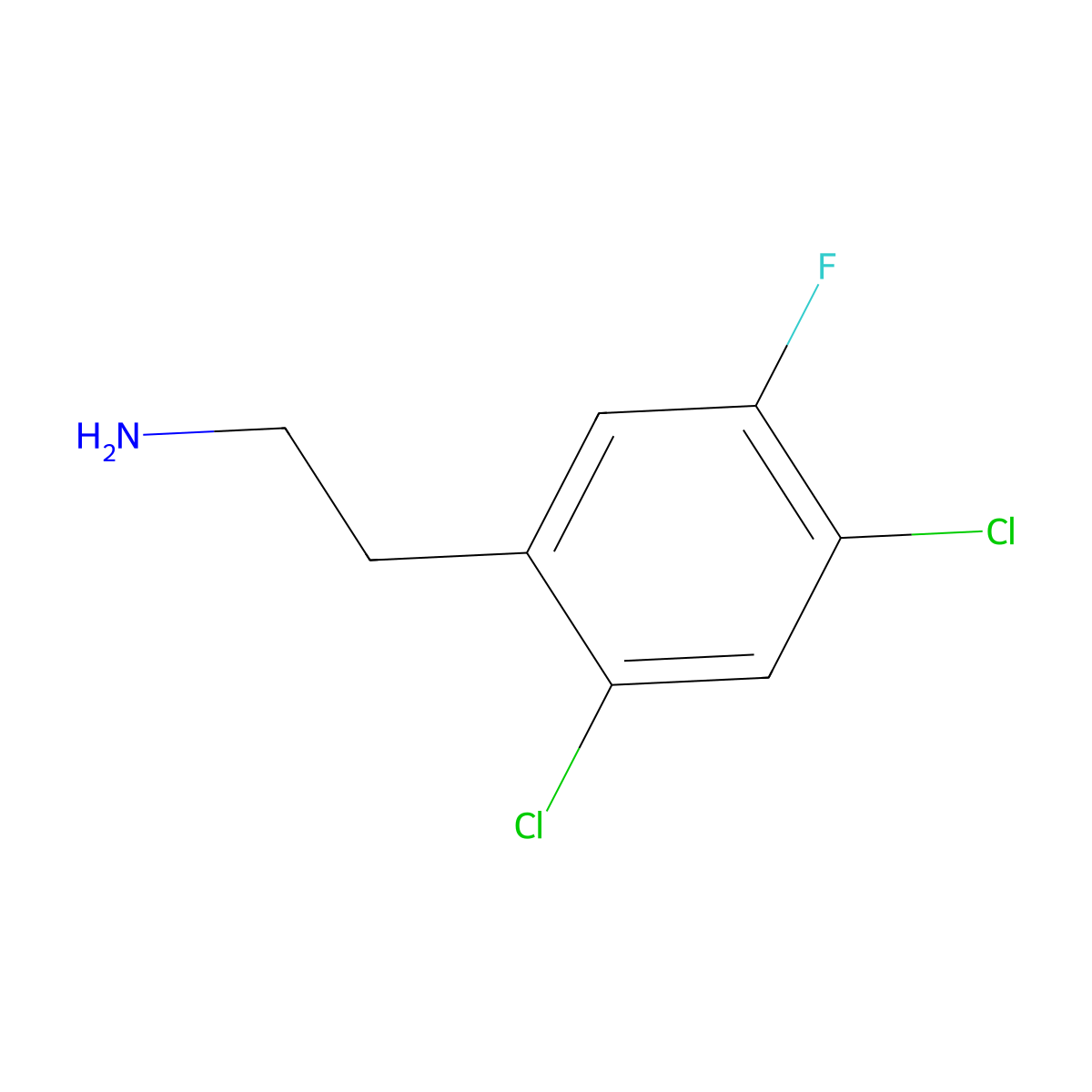 2-(2,4-Dichloro-5-fluorophenyl)ethan-1-amine molecular structure, CAS 771581-89-6