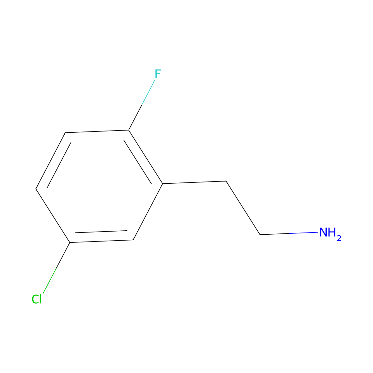 2-(5-Chloro-2-fluorophenyl)ethan-1-amine molecular structure, CAS 771581-91-0