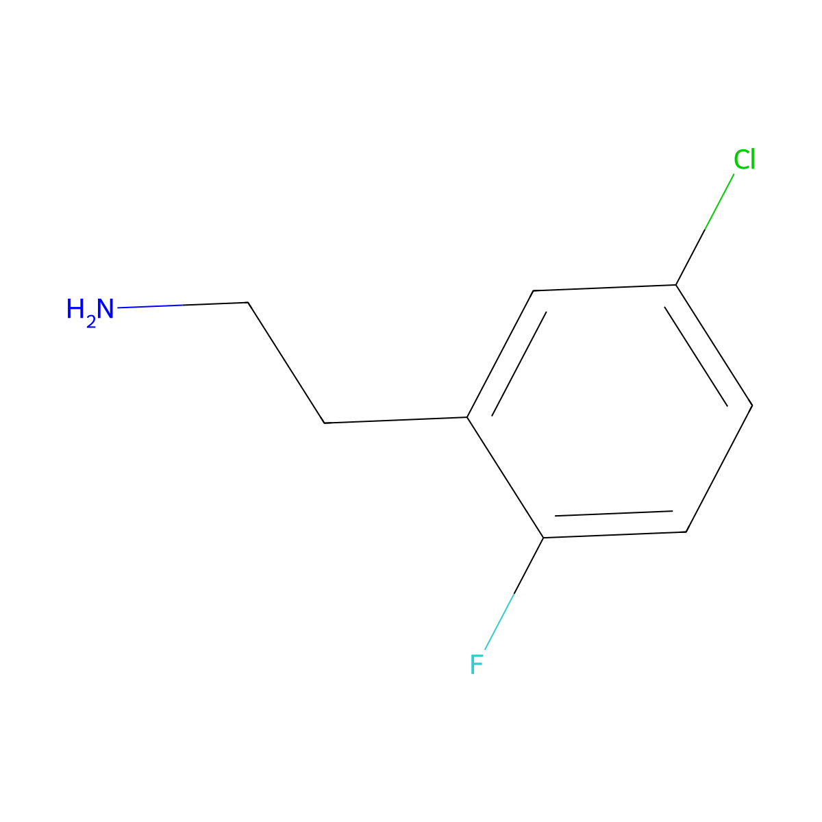2-(5-Chloro-2-fluorophenyl)ethan-1-amine molecular structure, CAS 771581-91-0