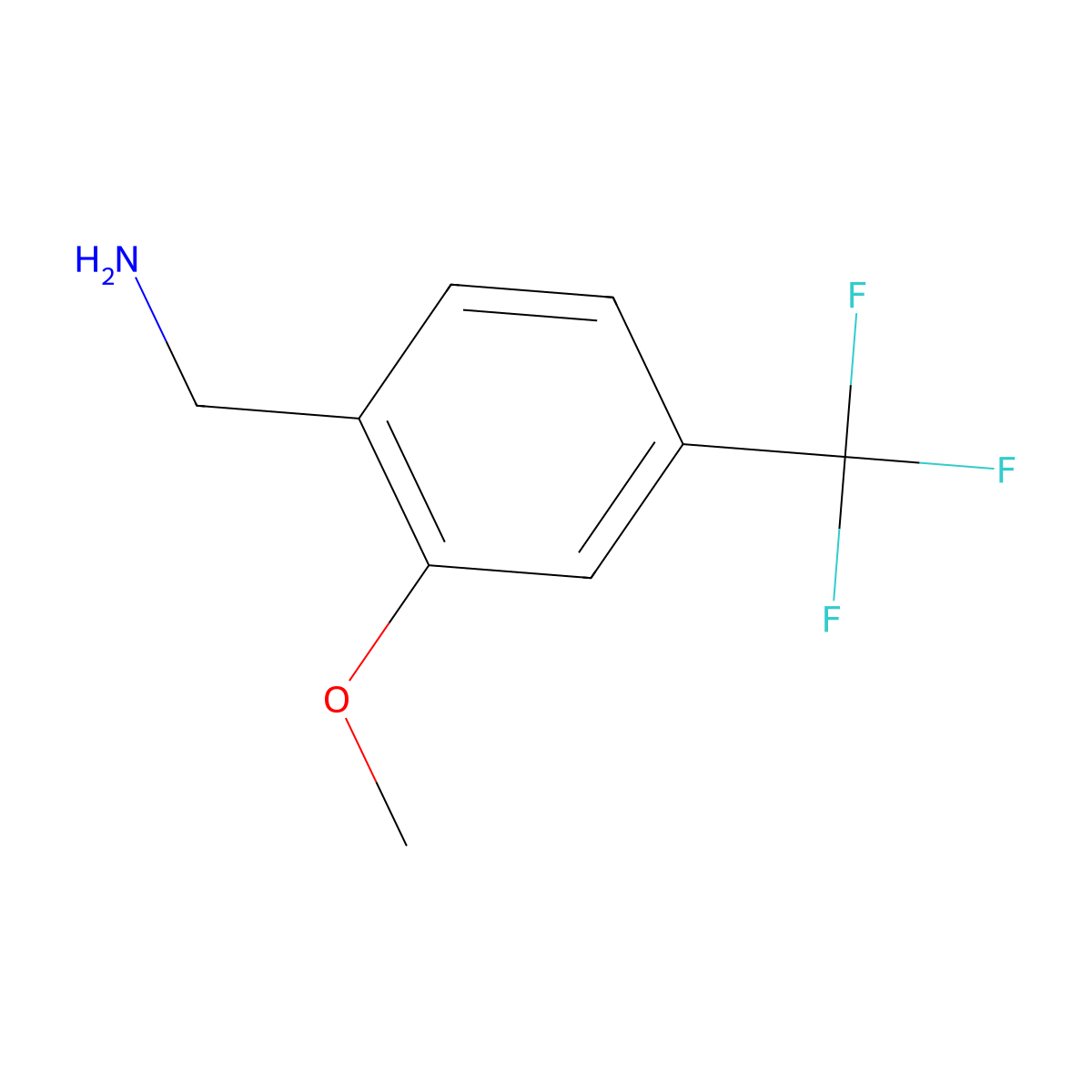2-Methoxy-4-(trifluoromethyl)benzylamine molecular structure, CAS 771581-99-8