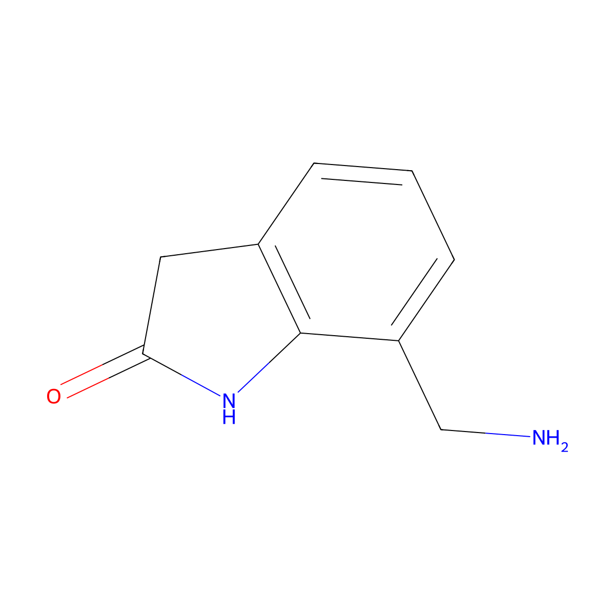 7-(Aminomethyl)indolin-2-one molecular structure, CAS 771582-03-7