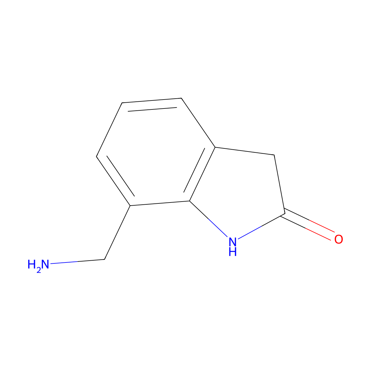 7-(Aminomethyl)indolin-2-one molecular structure, CAS 771582-03-7