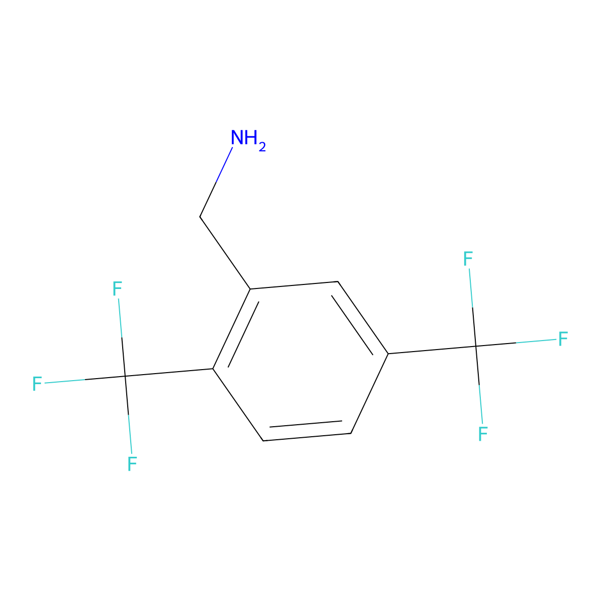2,5-Bis(trifluoromethyl)benzylamine molecular structure, CAS 771582-21-9