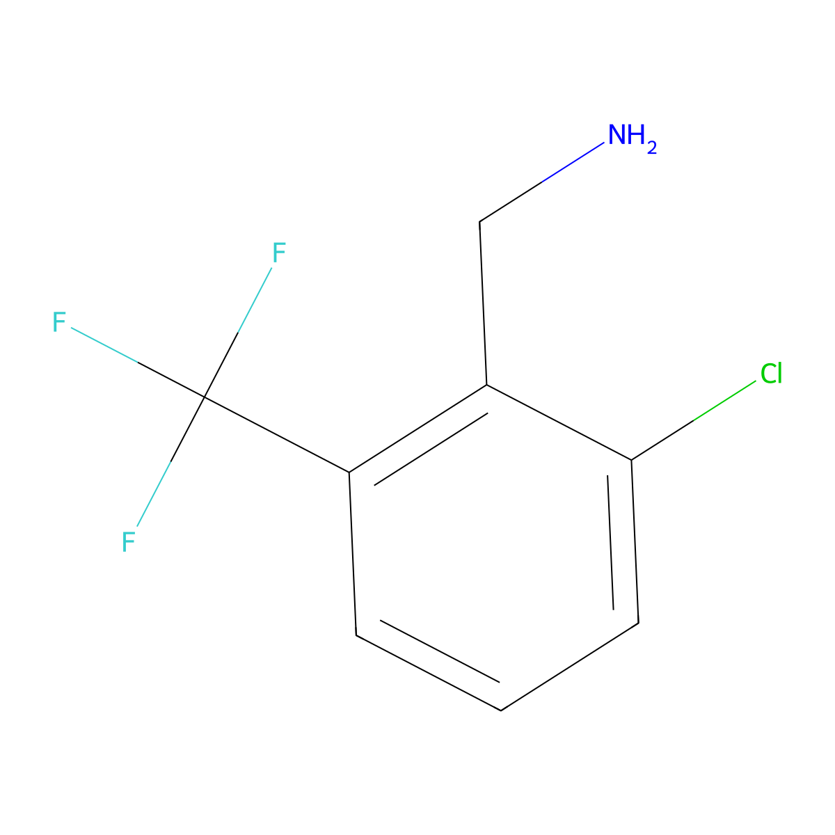 2-Chloro-6-(trifluoromethyl)benzylamine molecular structure, CAS 771582-27-5