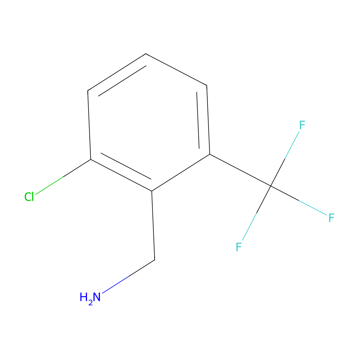 2-Chloro-6-(trifluoromethyl)benzylamine molecular structure, CAS 771582-27-5