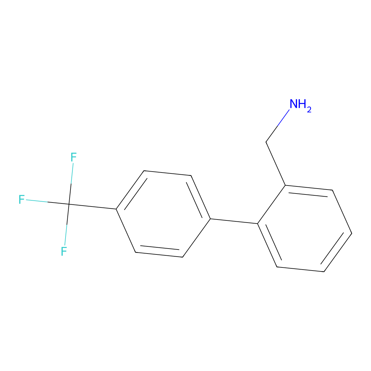 4'-(Trifluoromethyl)-biphenyl-2-methylamine molecular structure, CAS 771582-31-1