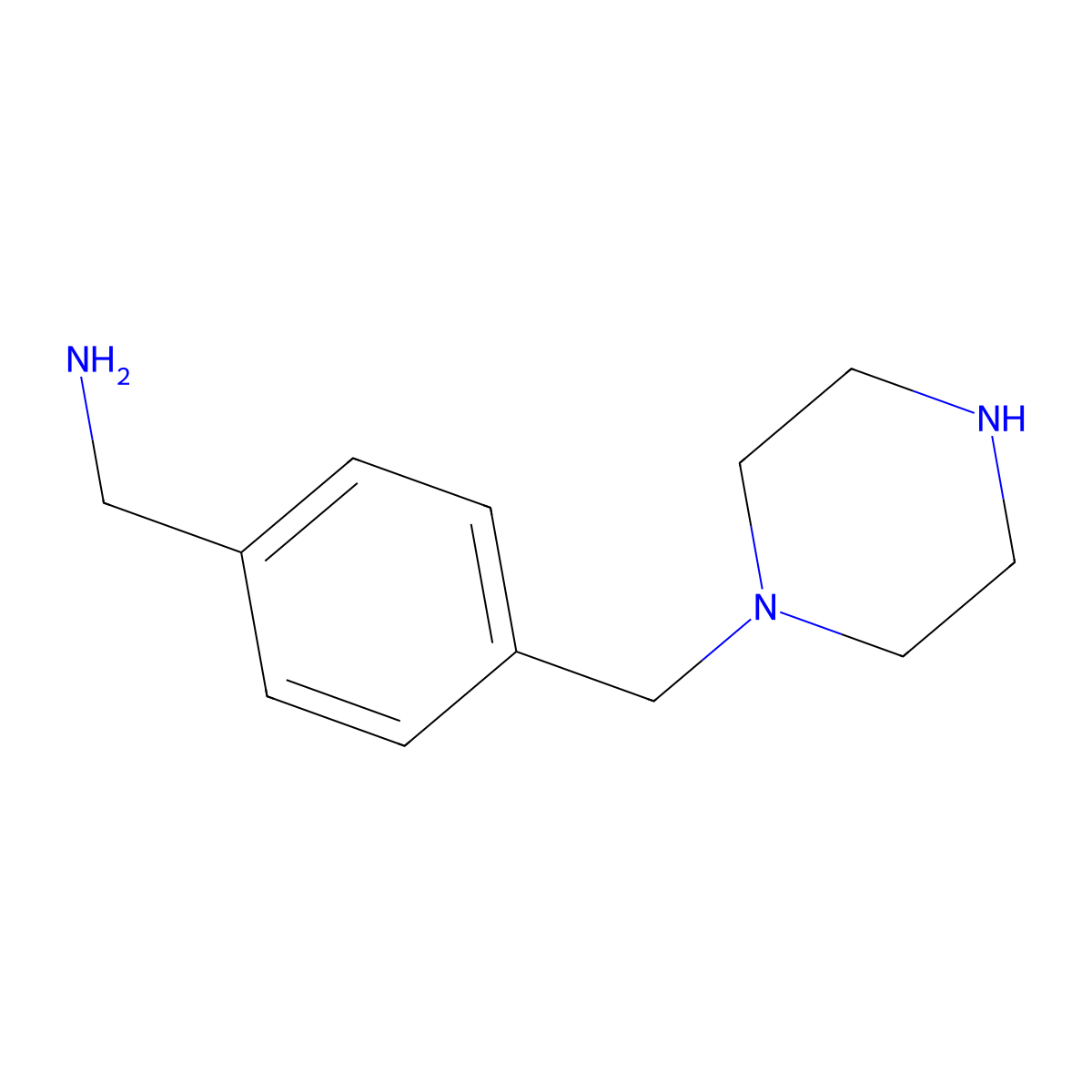 {4-[(Piperazin-1-yl)methyl]phenyl}methanamine molecular structure, CAS 771582-34-4