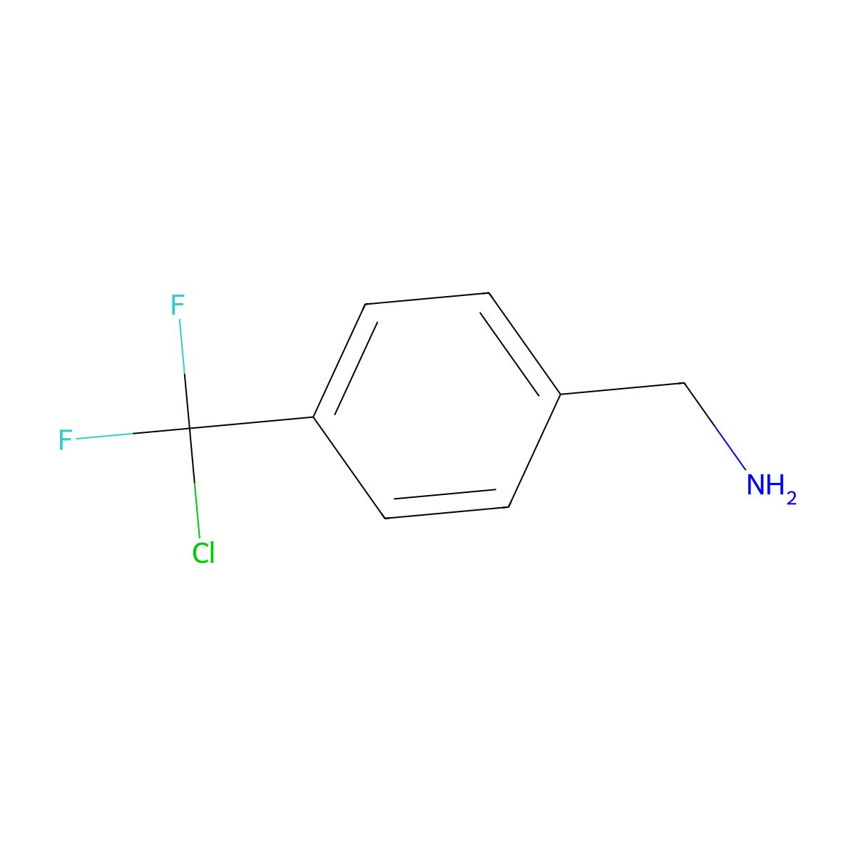 4-(Chlorodifluoromethyl)benzenemethanamine molecular structure, CAS 771582-37-7