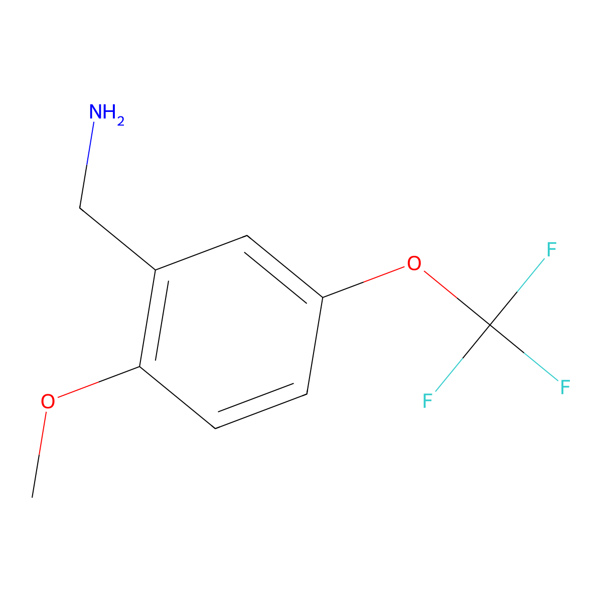 2-(Methoxy)-5-(trifluoromethoxy)benzylamine molecular structure, CAS 771582-58-2