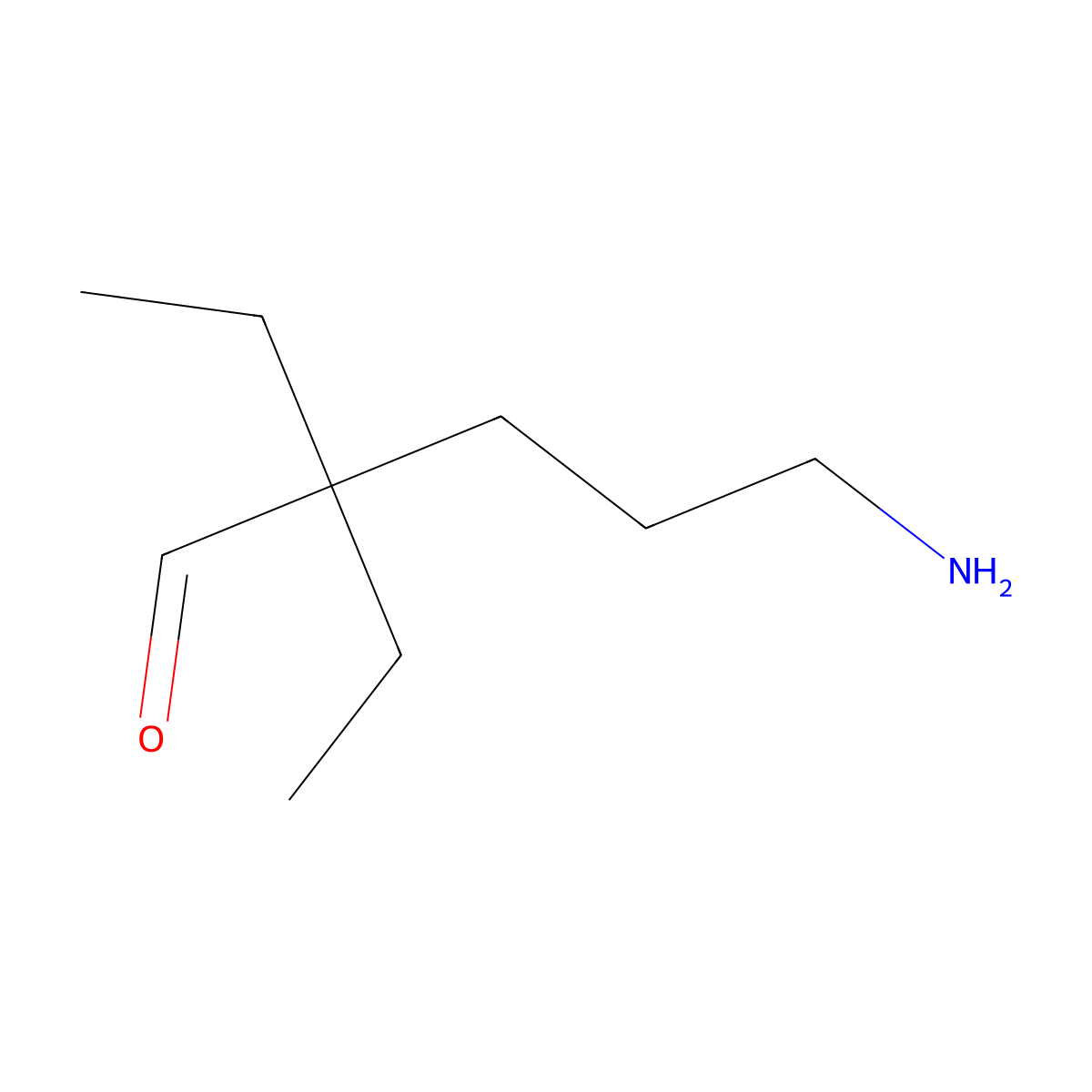 5-Amino-2,2-diethylpentanal molecular structure, CAS 771582-70-8