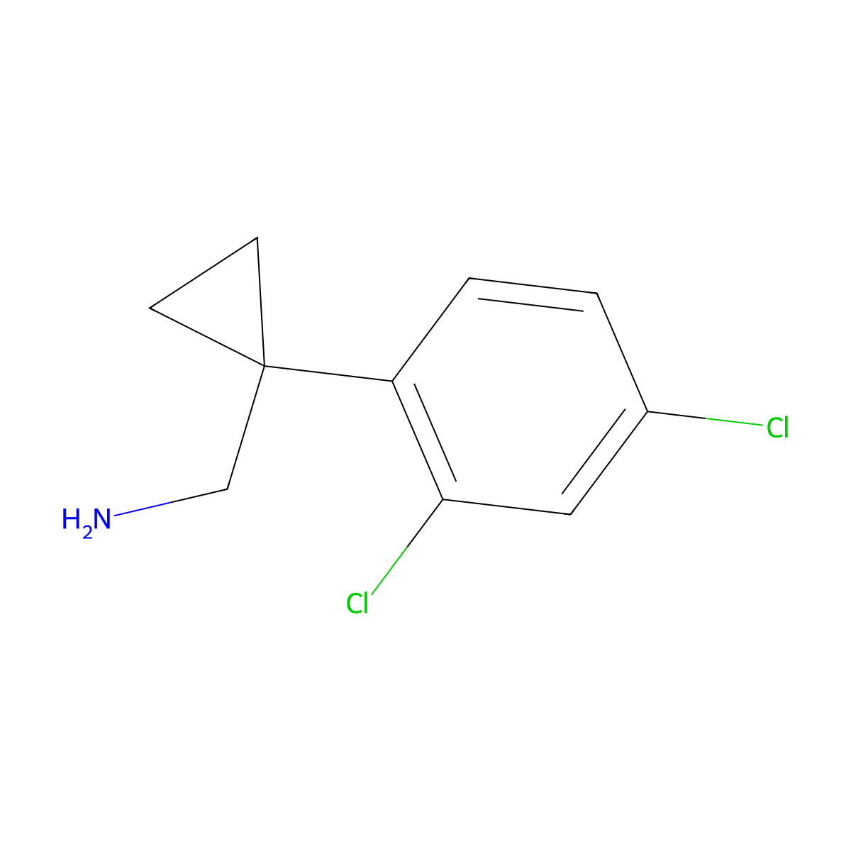 [1-(2,4-Dichlorophenyl)cyclopropyl]methanamine molecular structure, CAS 771582-72-0